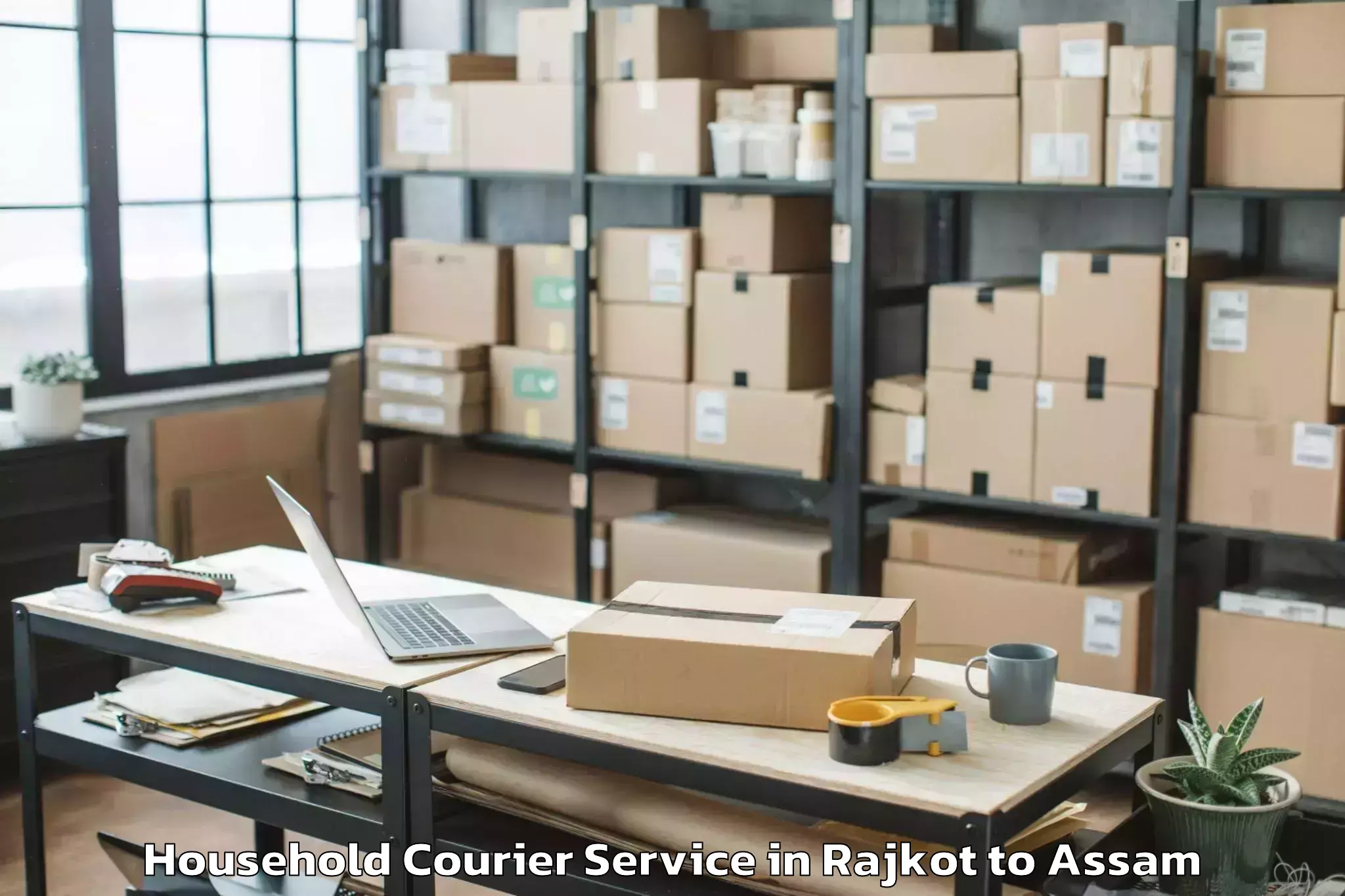 Quality Rajkot to Rajakhat Banekuchi Household Courier